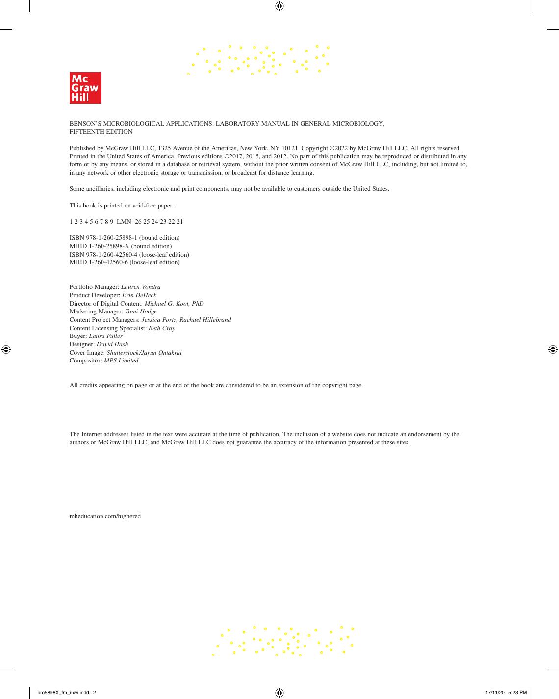 Preview page 3 of Benson's Microbiological Applications Laboratory Manual 2025 Release By Heidi Smith, Alfred Brown eBook PDF