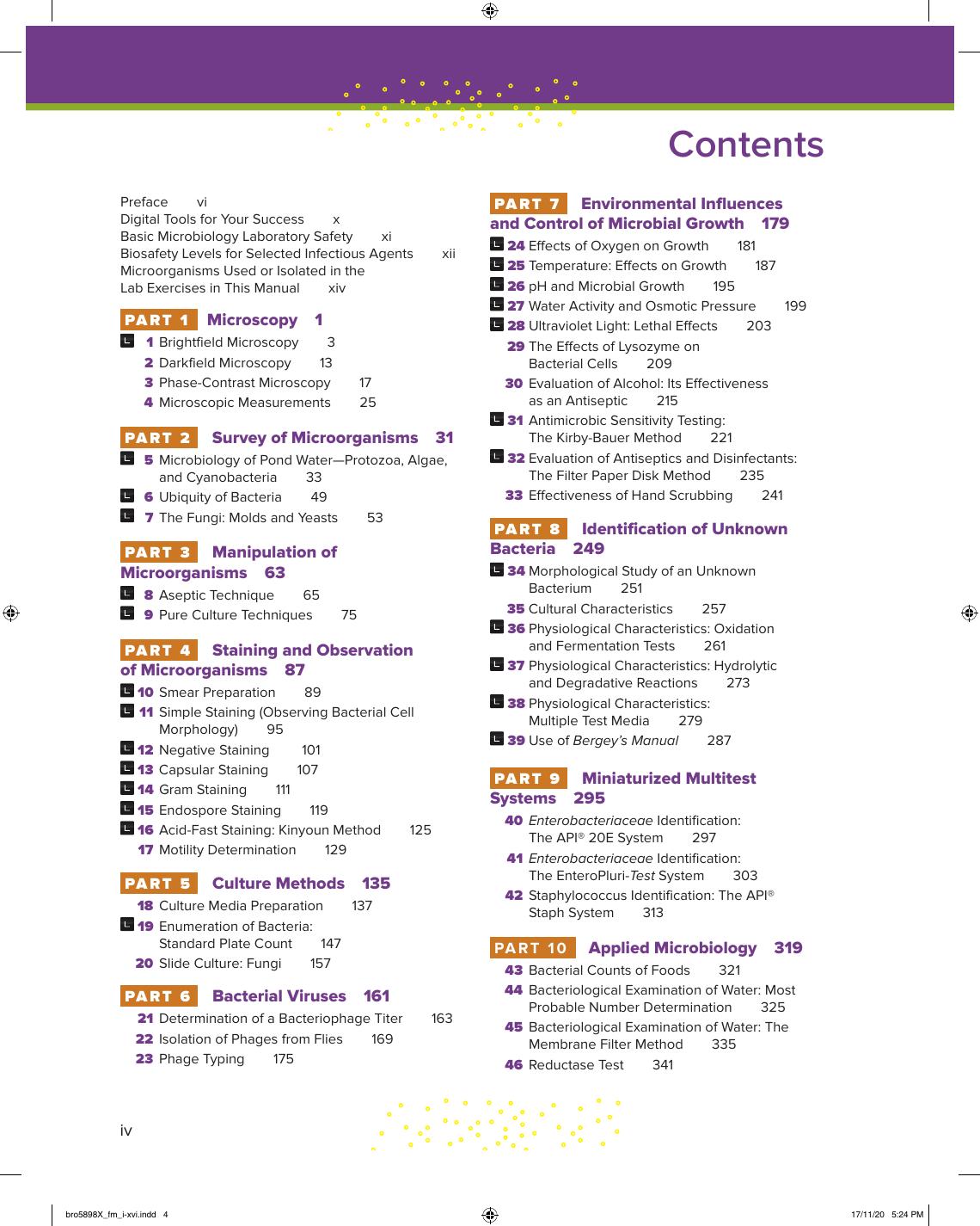 Preview page 5 of Benson's Microbiological Applications Laboratory Manual 2025 Release By Heidi Smith, Alfred Brown eBook PDF