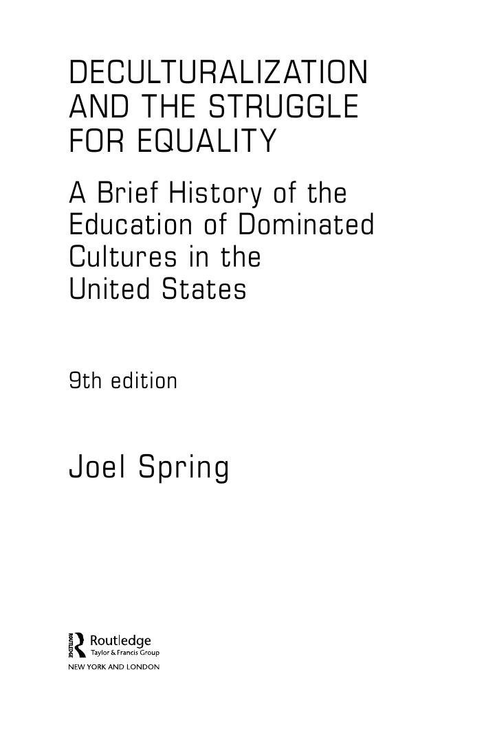 Preview page 4 of Deculturalization and the Struggle for Equality 9th Edition By  Joel Spring eBook PDF