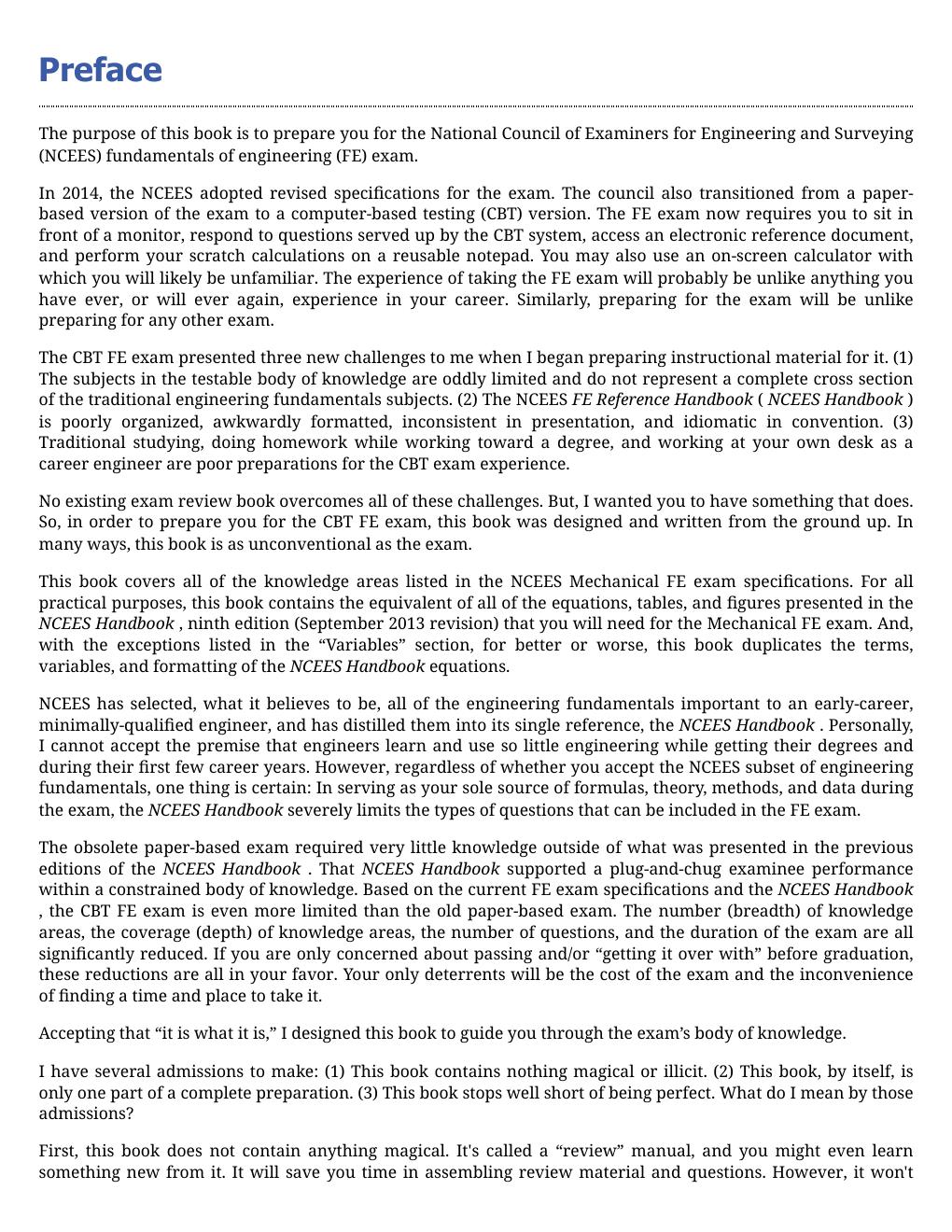 Preview page 6 of FE Mechanical Practice Problems 1st Edition By Michael Lindeburg eBook PDF
