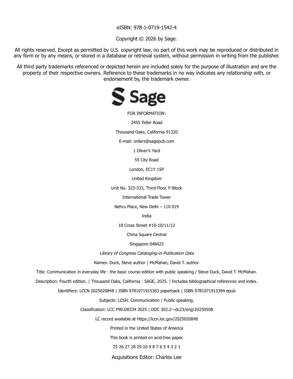 Preview page 4 of Communication in Everyday Life The Basic Course Edition With Public Speaking 4th Edition By Steve Duck, David McMahan