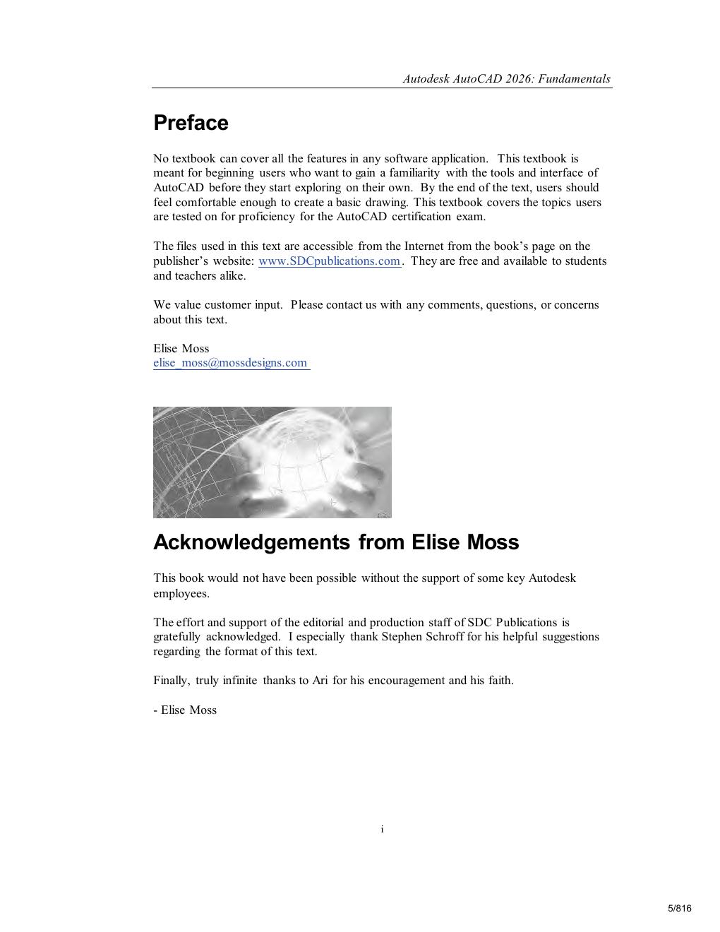 Preview page 5 of Autodesk AutoCAD 2026 Fundamentals 19th Edition By Elise Moss