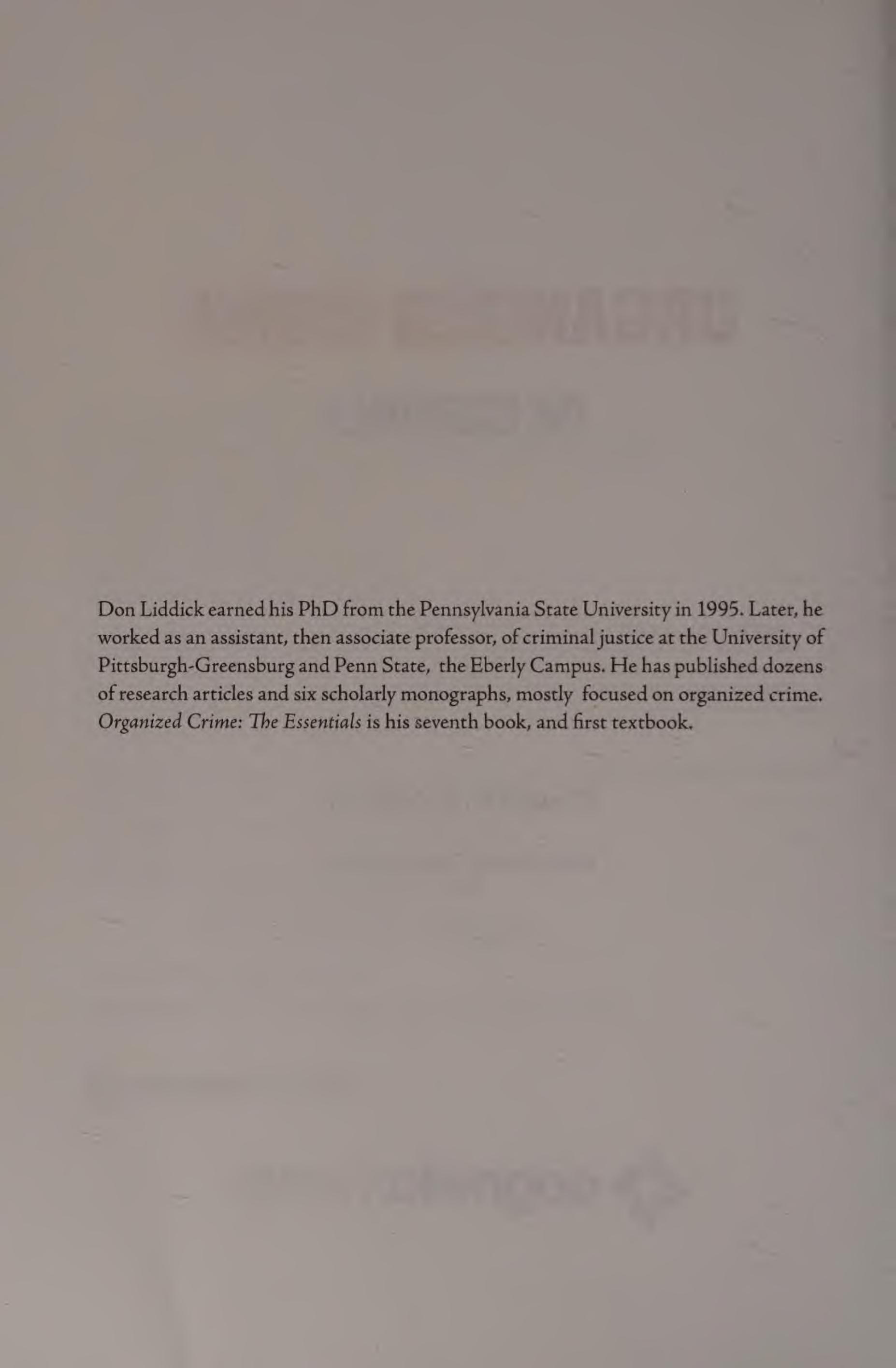 Preview page 5 of Organized Crime 1st Edition By Donald R. Liddick