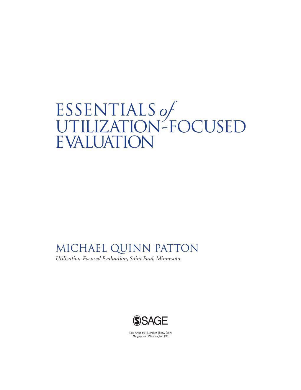 Preview page 4 of Essentials of Utilization Focused Evaluation 1st Edition By Michael Quinn Patton