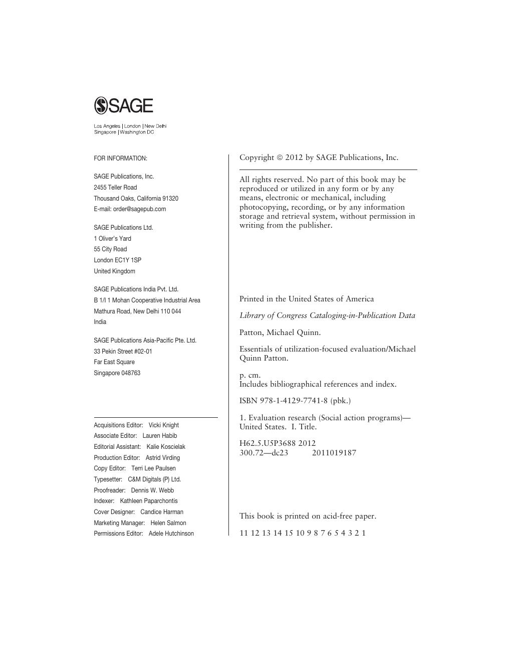 Preview page 5 of Essentials of Utilization Focused Evaluation 1st Edition By Michael Quinn Patton