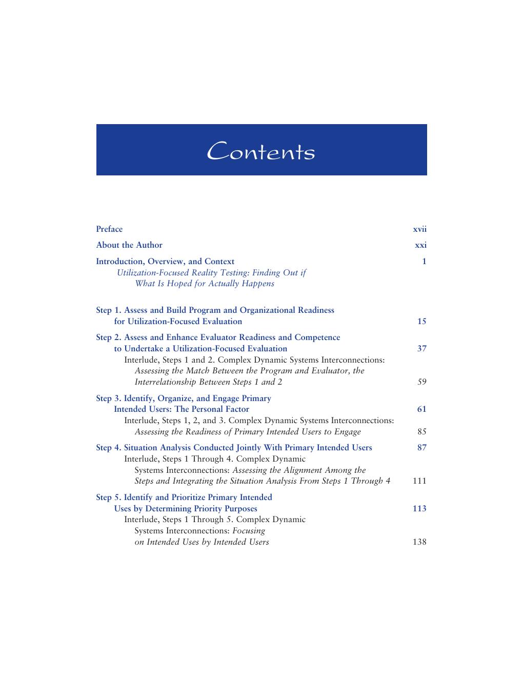 Preview page 6 of Essentials of Utilization Focused Evaluation 1st Edition By Michael Quinn Patton