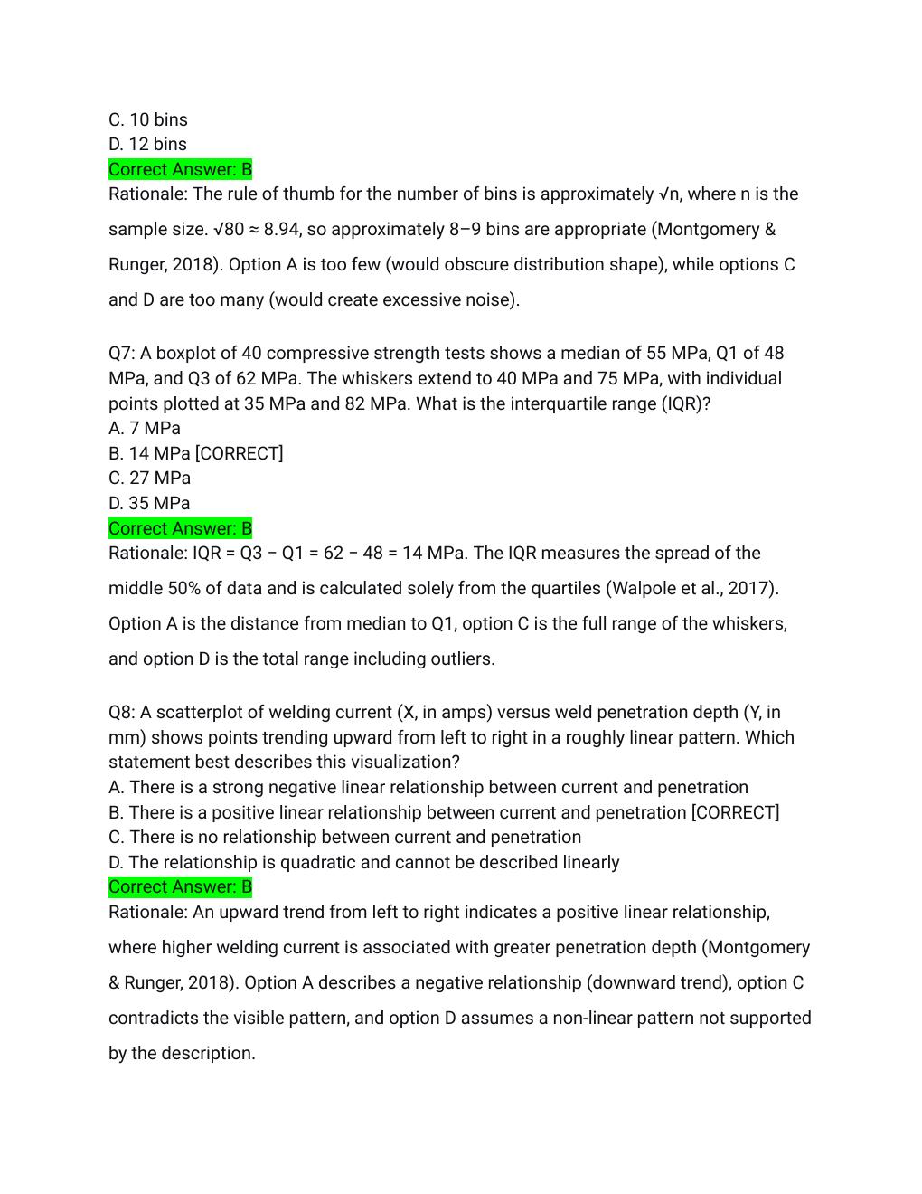 Preview page 4 of IEE 380 Probability & Statistics for Engineering Final Exam Cheatsheet Actual Exam 2026/2027 – Complete Study Guide with