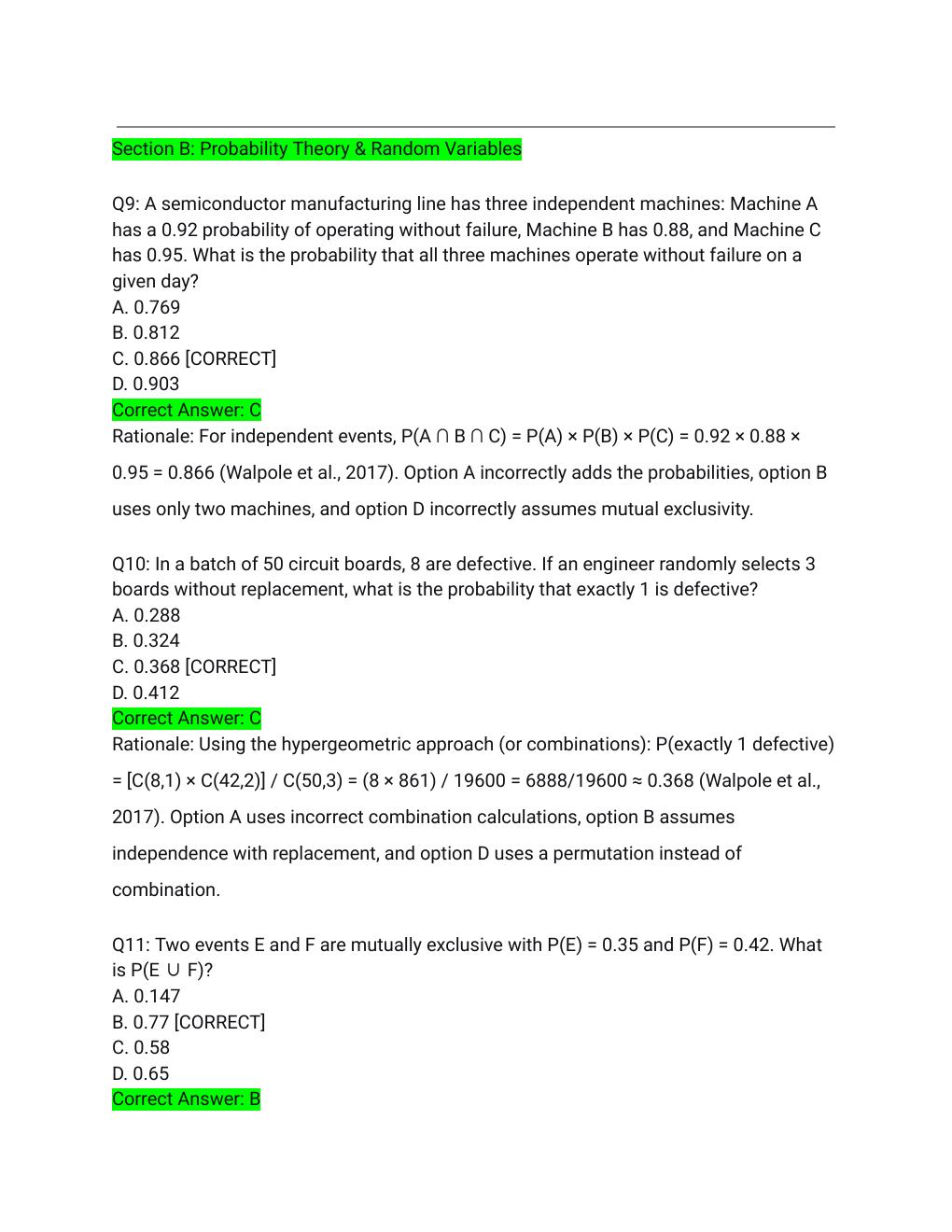 Preview page 5 of IEE 380 Probability & Statistics for Engineering Final Exam Cheatsheet Actual Exam 2026/2027 – Complete Study Guide with