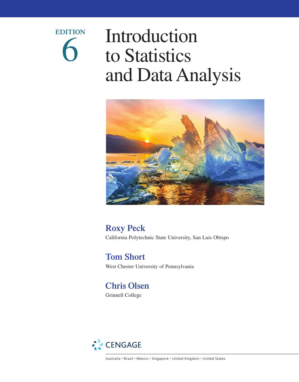 Preview page 6 of Introduction to Statistics and Data Analysis 6th Edition By Roxy Peck, Chris Olsen, Tom Short