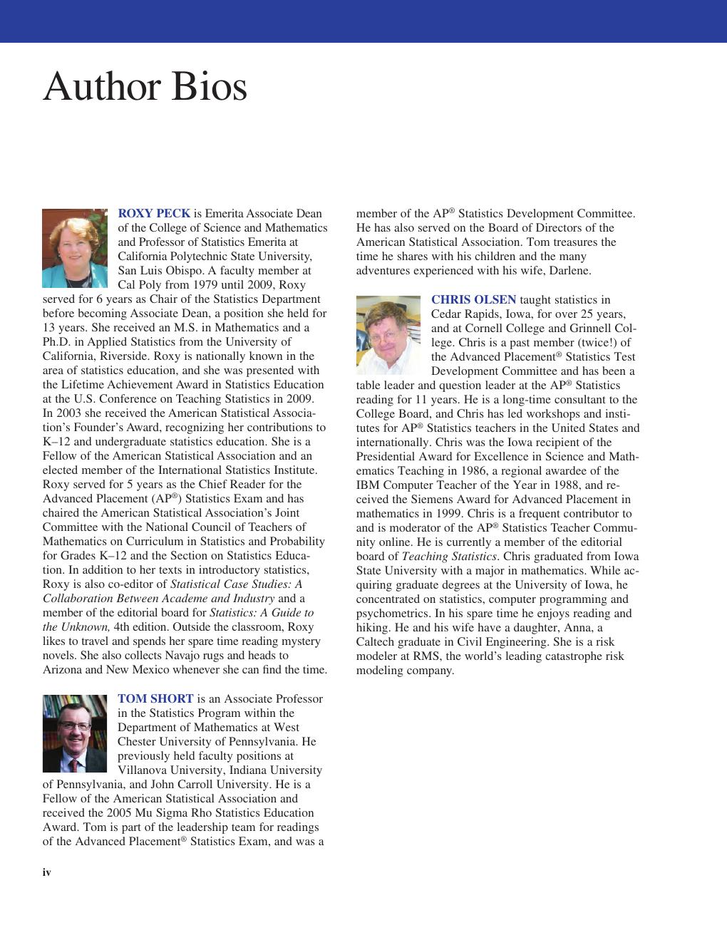 Preview page 9 of Introduction to Statistics and Data Analysis 6th Edition By Roxy Peck, Chris Olsen, Tom Short