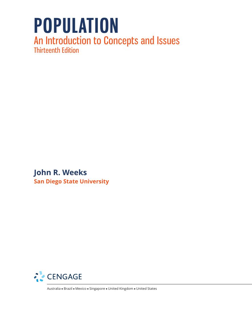 Preview page 4 of Population An Introduction to Concepts and Issues 13th Edition By John R. Weeks