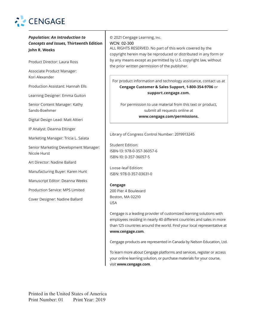Preview page 5 of Population An Introduction to Concepts and Issues 13th Edition By John R. Weeks