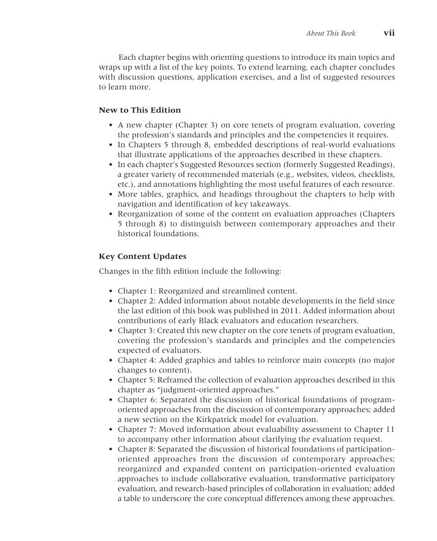 Preview page 8 of Program Evaluation Alternative Approaches and Practical Guidelines 5th Edition By Fitzpatrick  Sanders  Worthen  Wingate
