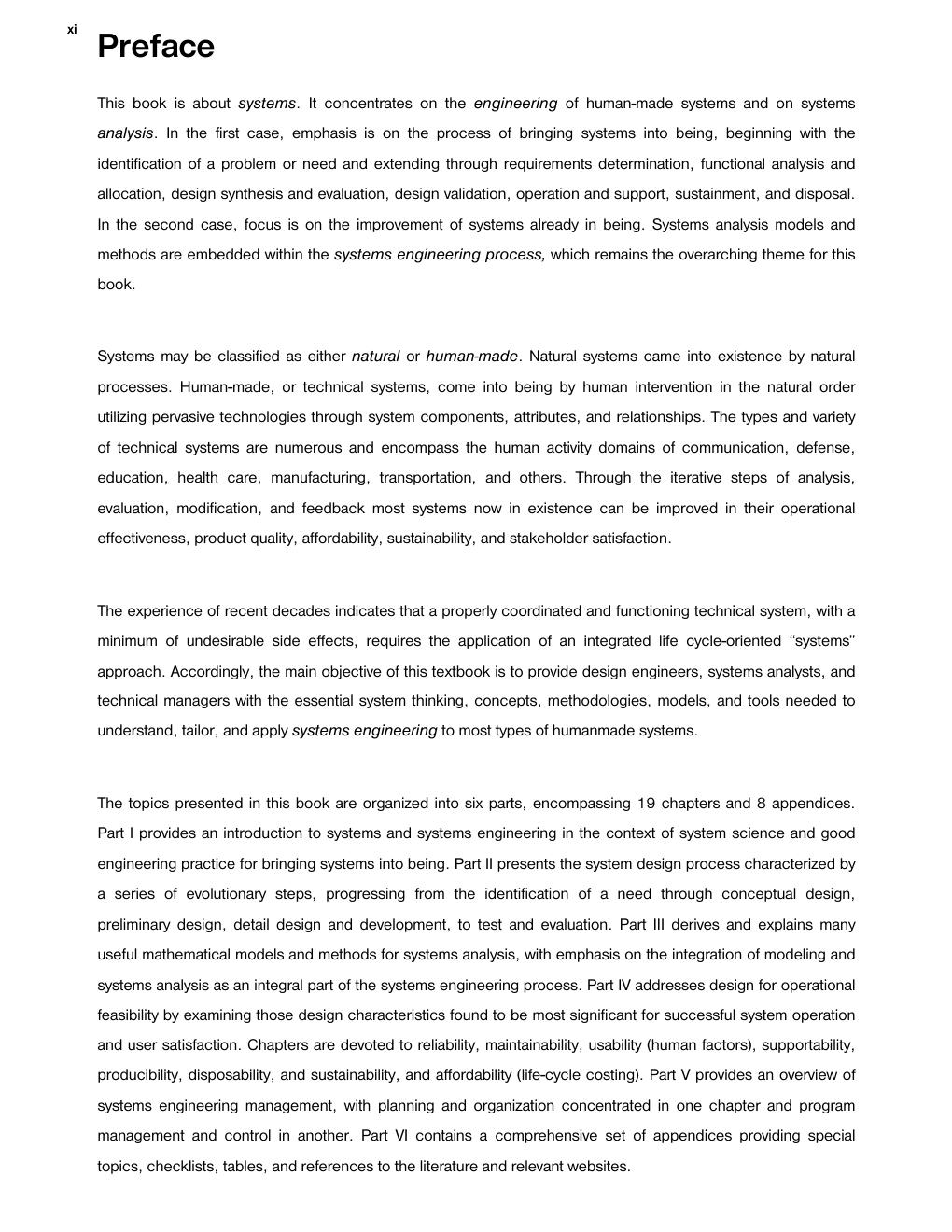 Preview page 9 of Systems Engineering and Analysis 5th Edition By Benjamin Blanchard, Wolter Fabrycky