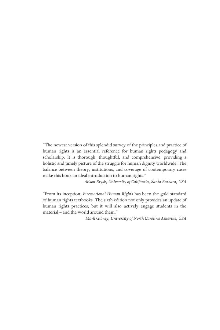 Preview page 2 of International Human Rights 6th Edition By Daniel Edquist-Whelan, Jack Donnelly