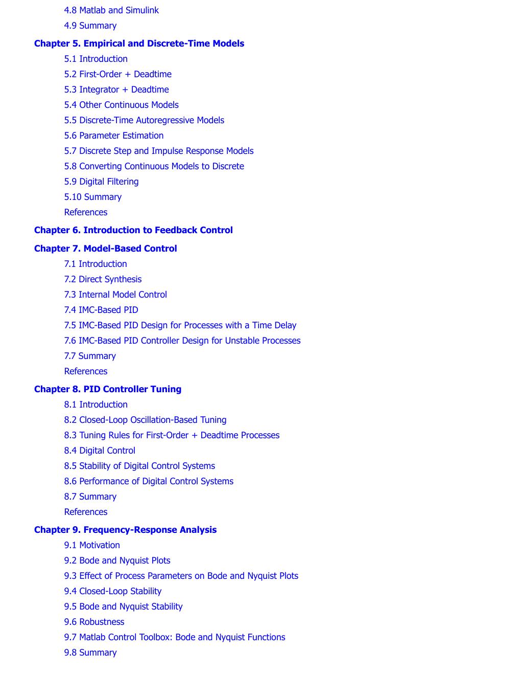 Preview page 6 of Process Control Modeling, Design and Simulation 2nd Edition By Wayne Bequette