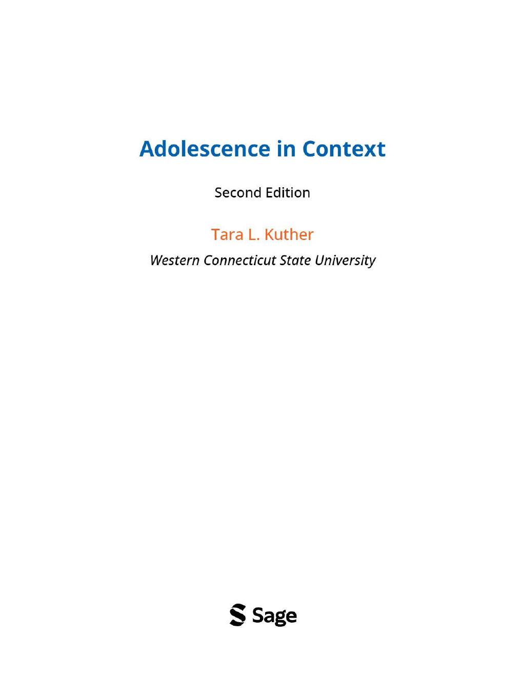 Preview page 4 of Adolescence in Context 2nd Edition By Tara Kuther