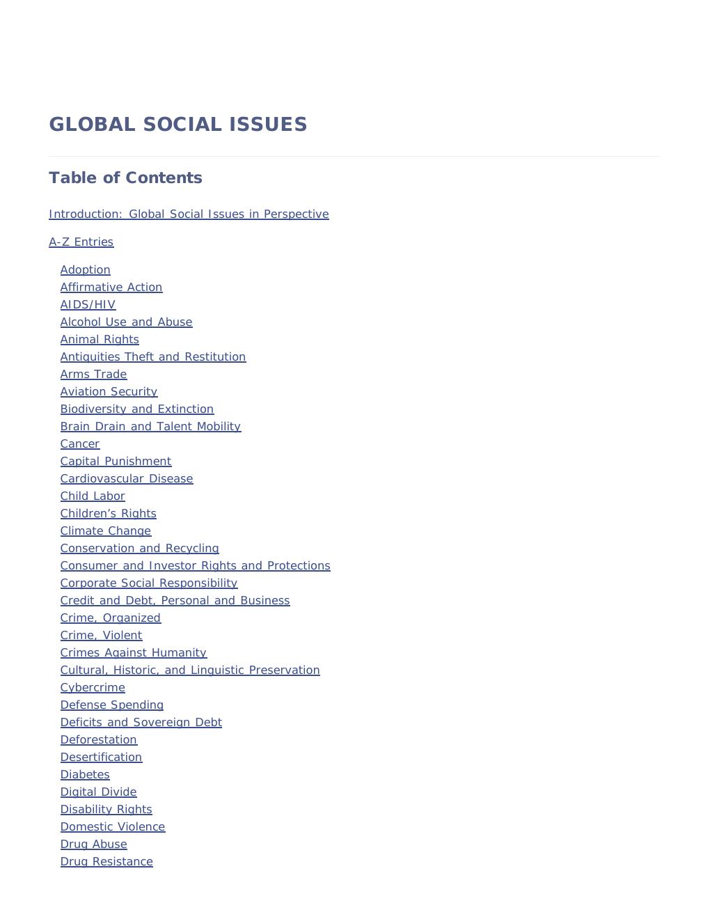 Preview page 4 of Global Social Issues An Encyclopedia By Christopher G. Bates, James Ciment eBook PDF