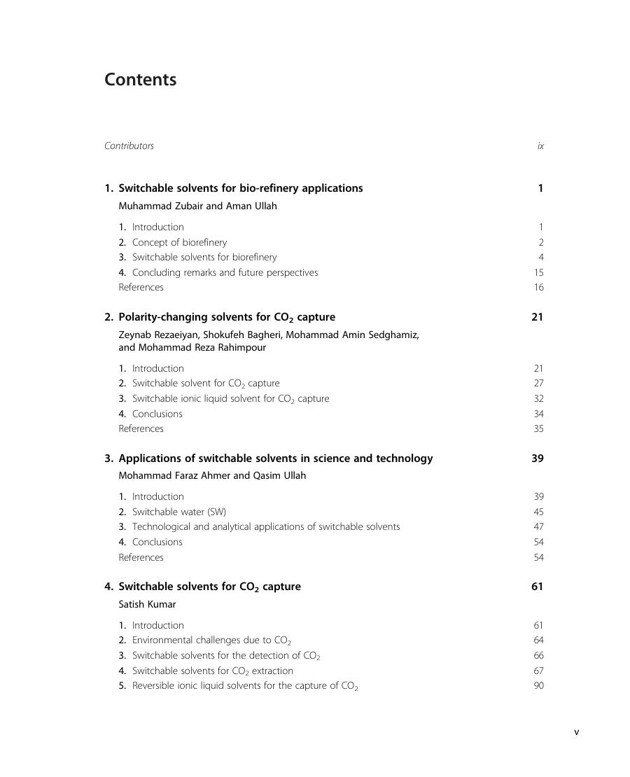 Preview page 6 of Green Sustainable Process for Chemical and Environmental Engineering and Science Switchable Solvents By Dr. Inamuddin, R