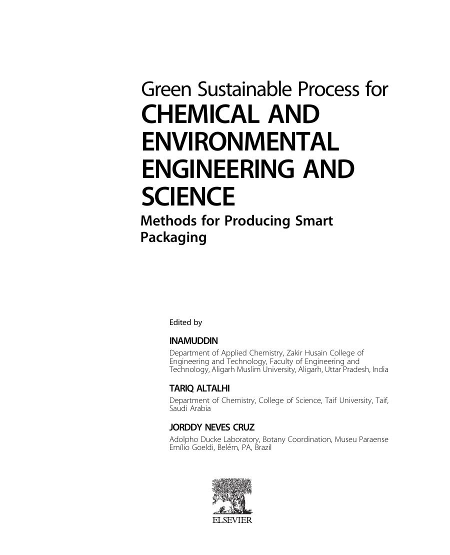 Preview page 2 of Green Sustainable Process For Chemical And Environmental Engineering And Science. Methods For Producing Smart Packaging