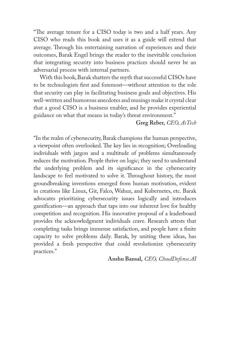 Preview page 2 of eBook Why CISOs Fail 2nd Edition By  Barak Engel