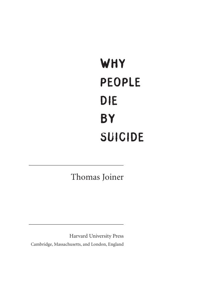 Preview page 4 of eBook Why People Die by Suicide By Thomas Joiner