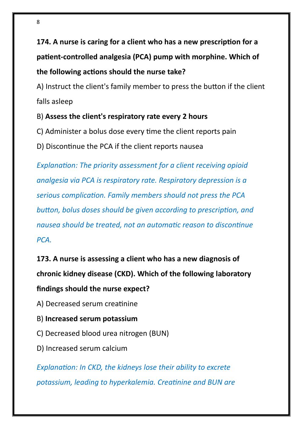 Preview page 8 of ATI PN COMPREHENSIVE PREDICTOR EXIT EXAM  WITH NGN