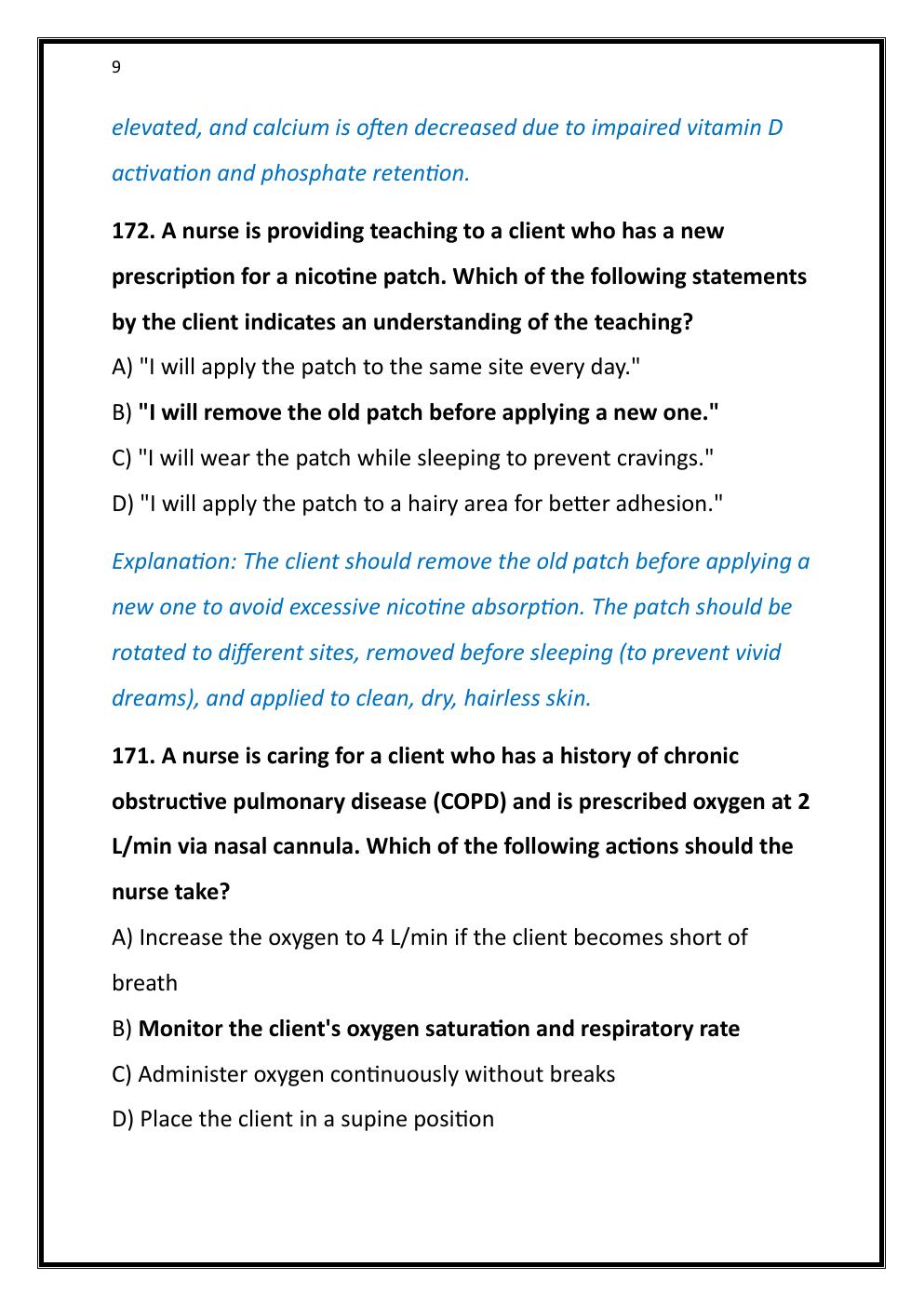 Preview page 9 of ATI PN COMPREHENSIVE PREDICTOR EXIT EXAM  WITH NGN
