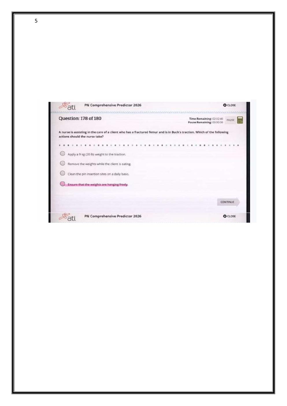 Preview page 5 of ATI PN COMPREHENSIVE PREDICTOR 2023 EXIT  EXAM WITH NGN