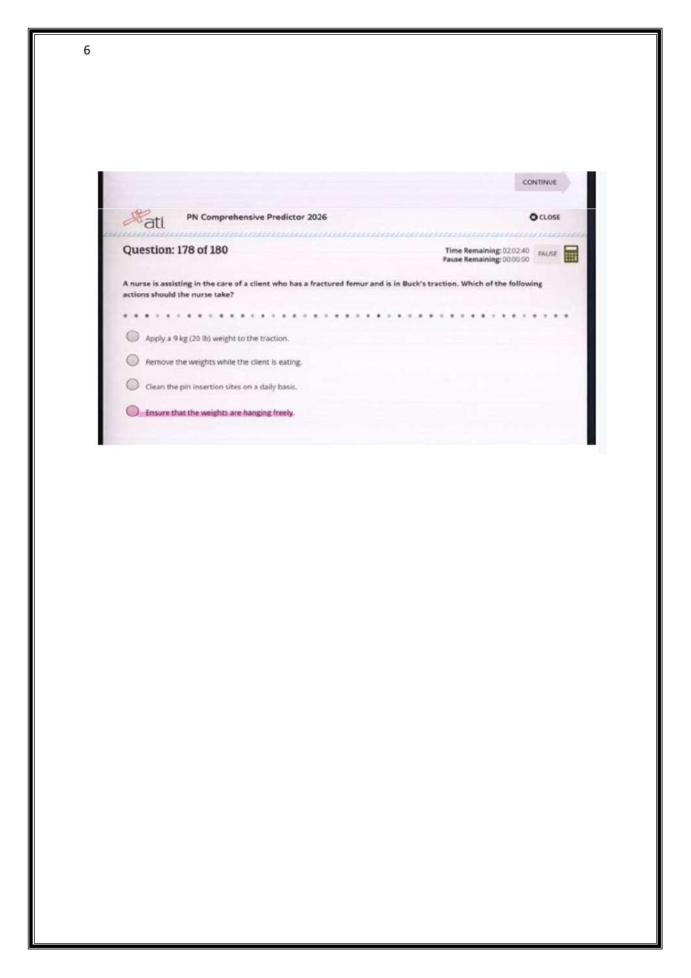 Preview page 6 of ATI PN COMPREHENSIVE PREDICTOR 2023 EXIT  EXAM WITH NGN
