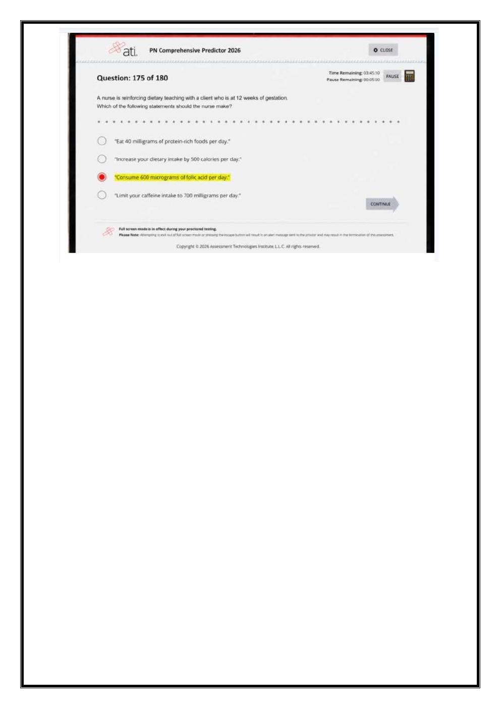Preview page 6 of ATI PN COMPREHENSIVE PREDICTOR 2023 NGN SCREENSHOT  EXAM