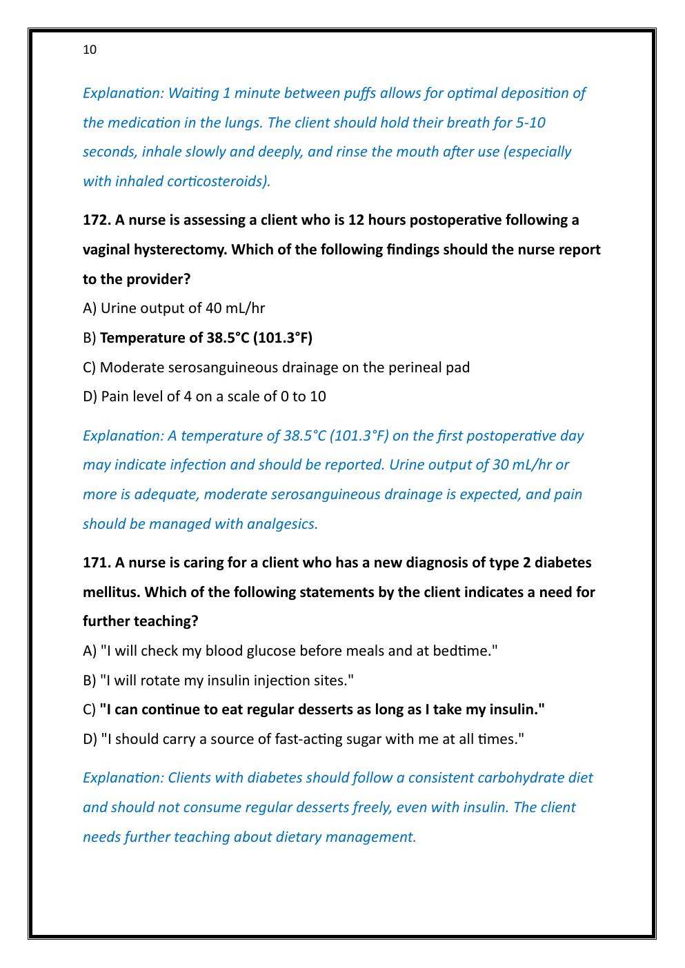 Preview page 10 of ATI PN COMPREHENSIVE PREDICTOR 2023 NGN SCREENSHOT  EXAM