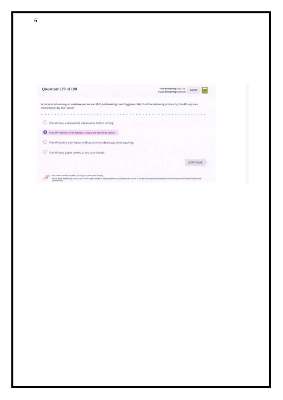 Preview page 6 of 2023 ATI PN COMPREHENSIVE PREDICTOR EXIT EXAM
