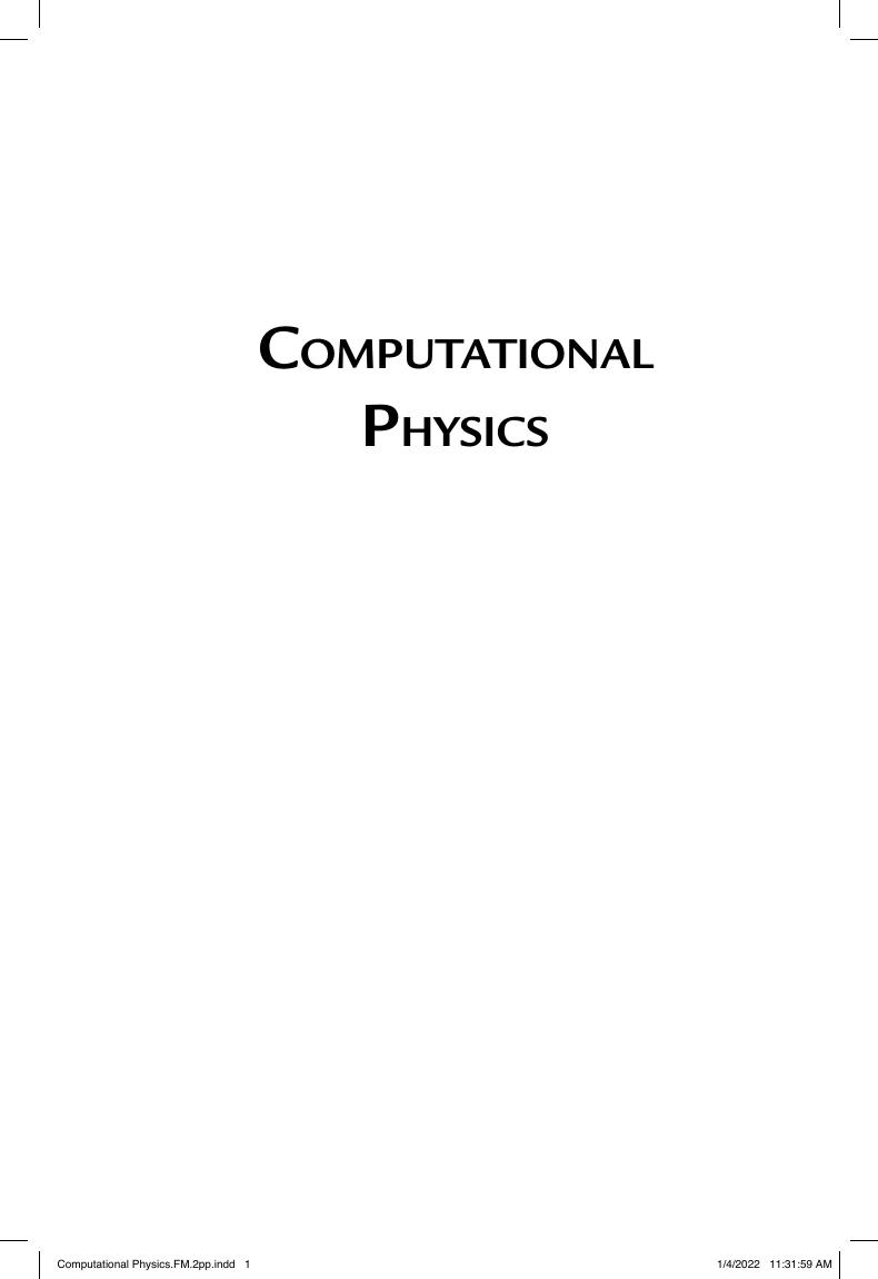 Preview page 2 of Computational Physics 2nd Edition By Darren J. Walker ISBN: 9781683928300