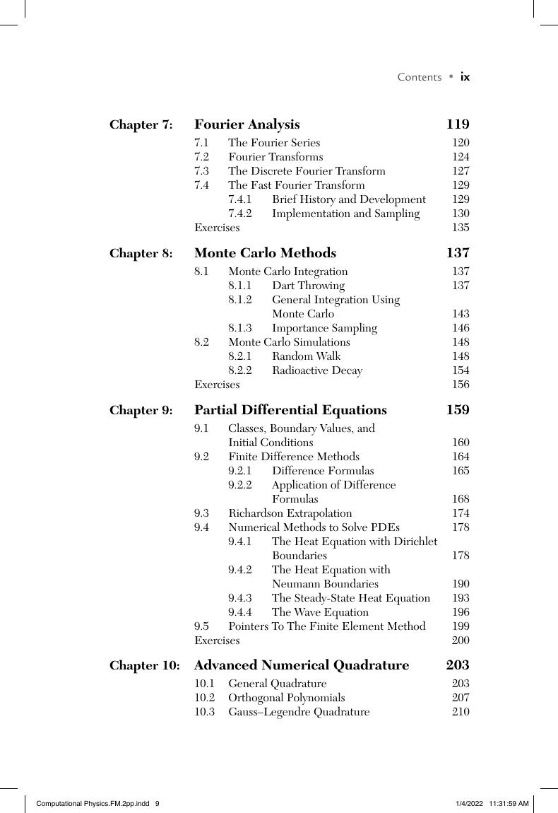 Preview page 10 of Computational Physics 2nd Edition By Darren J. Walker ISBN: 9781683928300