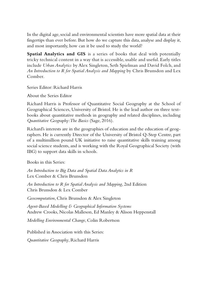 Preview page 3 of Agent Based Modelling and Geographical Information Systems A Practical Primer By Andrew Crooks, Nick Malleson, Ed Manley