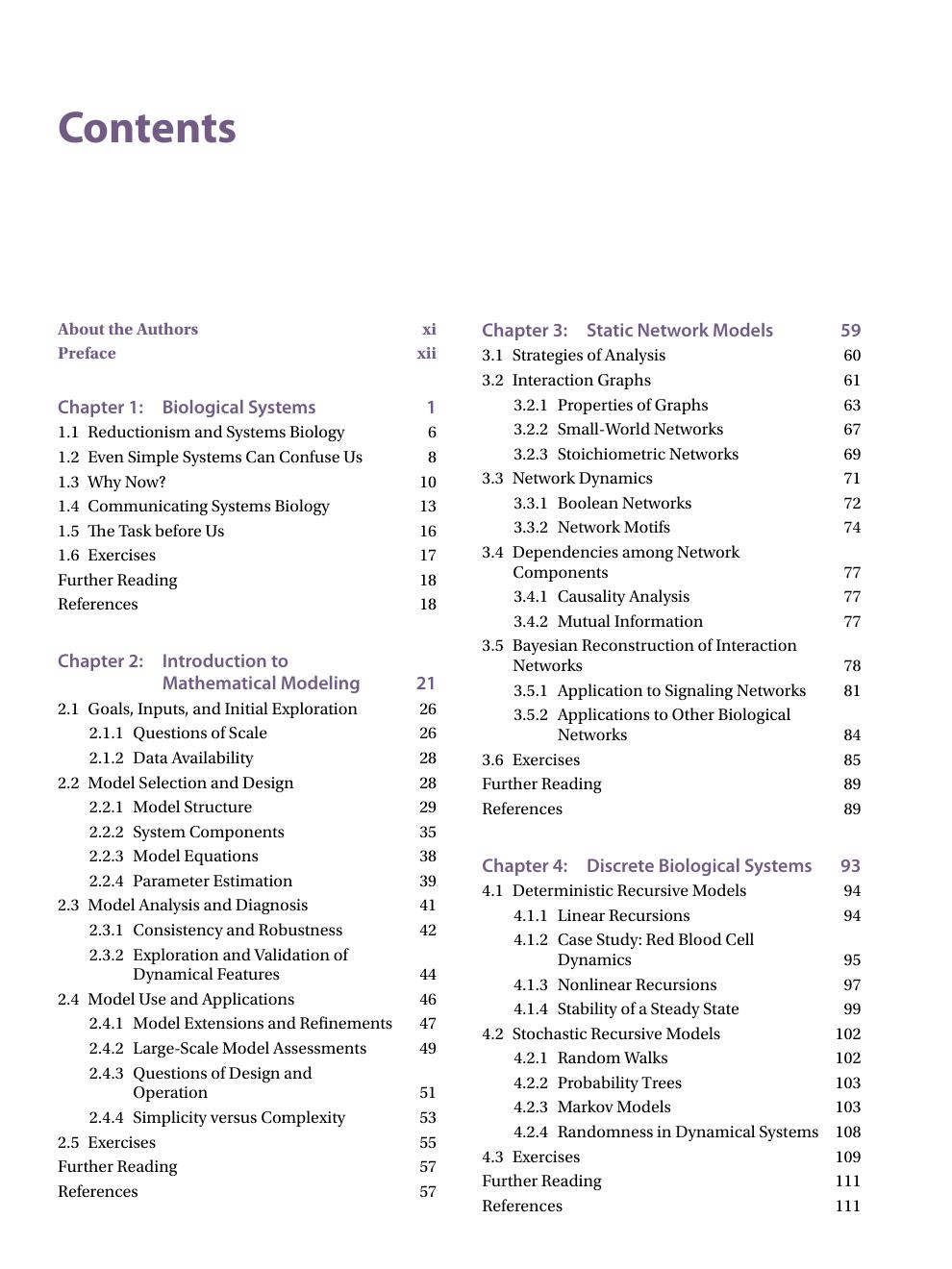 Preview page 7 of A First Course in Systems Biology 3rd BY Eberhard O. Voit, Melissa L. Kemp