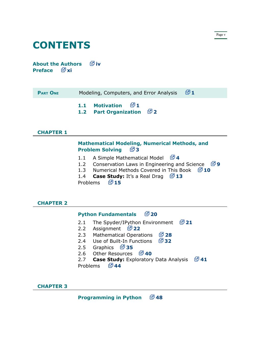 Preview page 6 of Applied Numerical Methods with Python for Engineers and Scientists 1st Edition (ISE) By Steven C. Chapra, David Clough