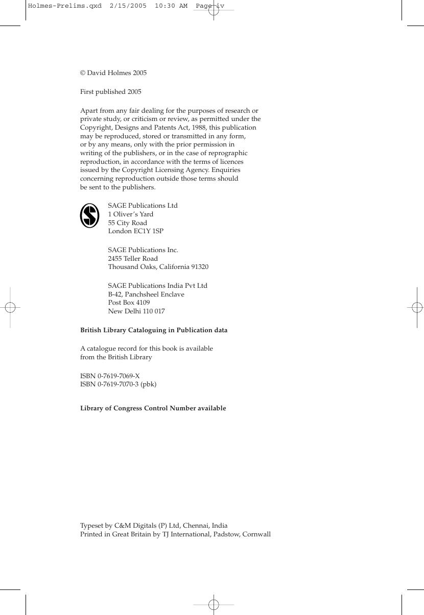 Preview page 5 of Communication Theory Media Technology and Society By David Holmes