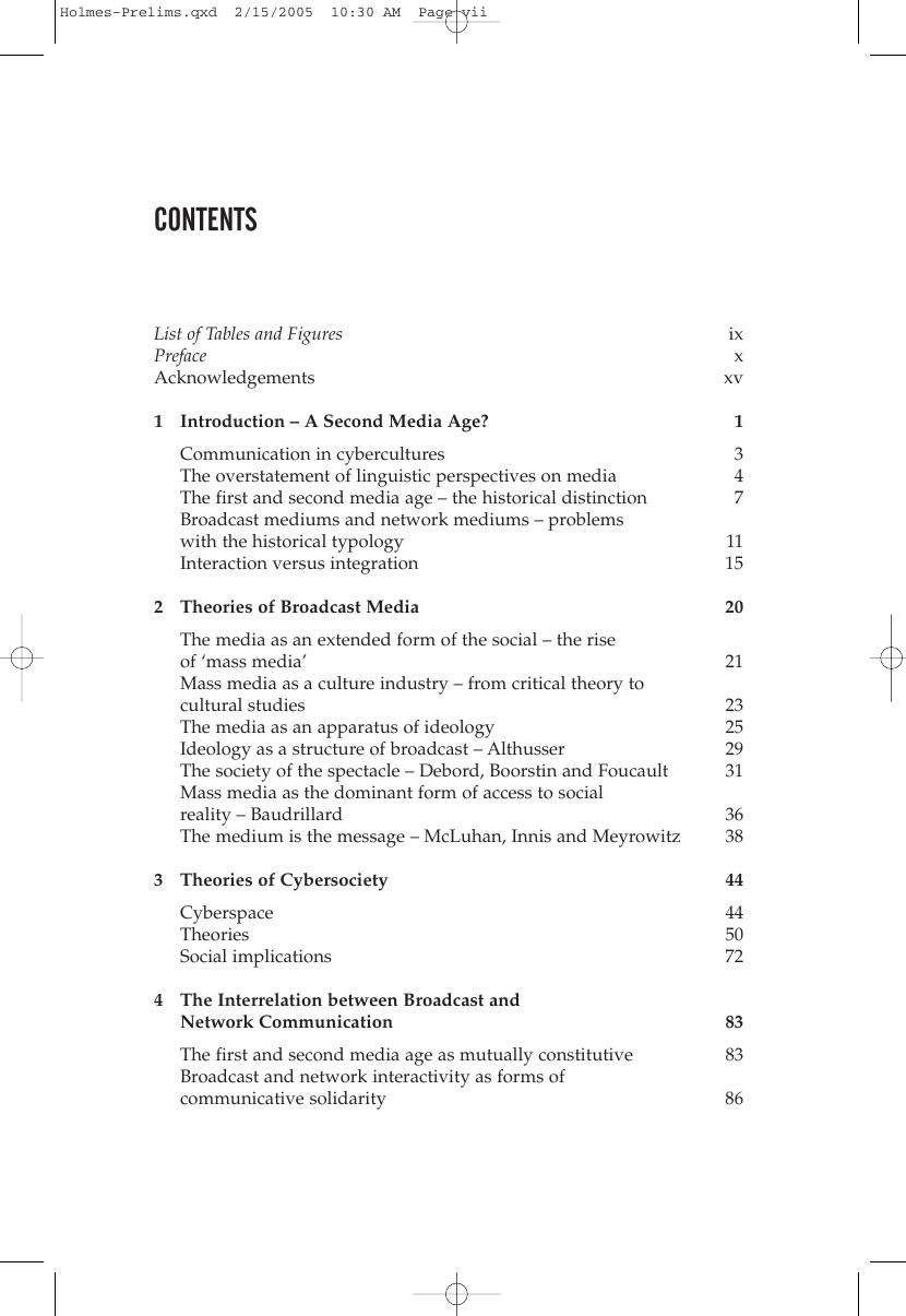 Preview page 8 of Communication Theory Media Technology and Society By David Holmes