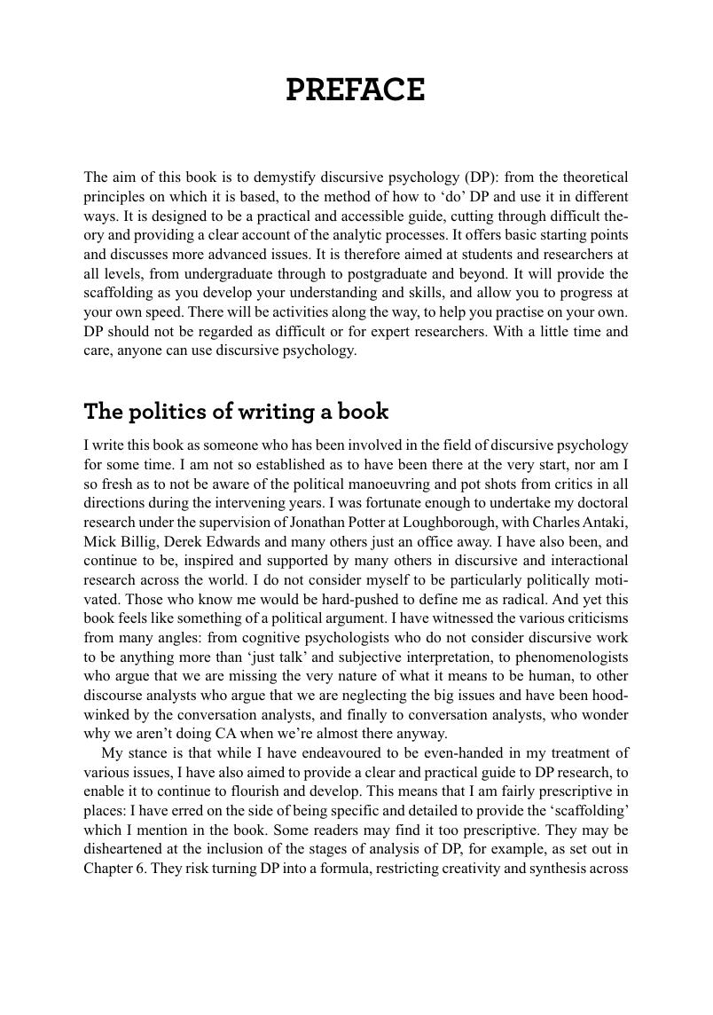 Preview page 8 of Discursive psychology theory method and applications By Sally Wiggins