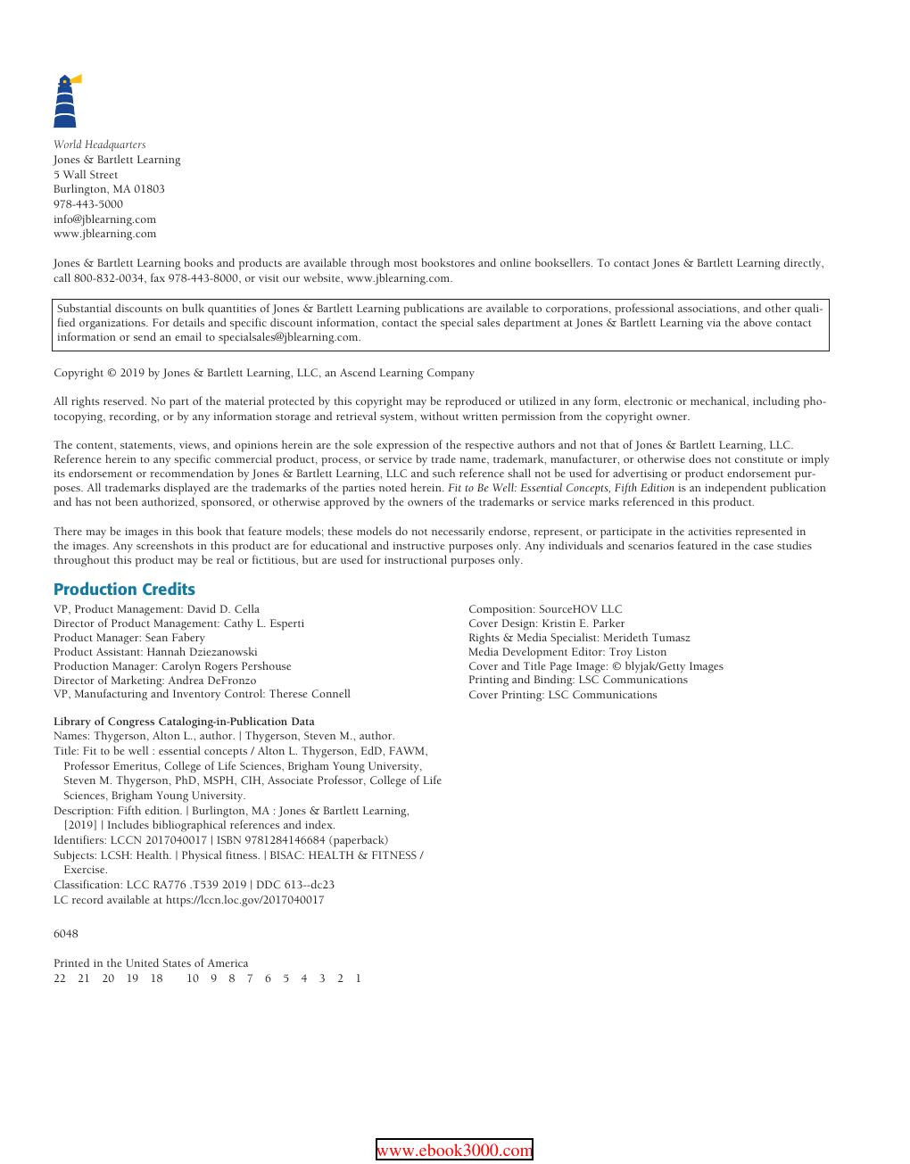 Preview page 3 of Fit To Be Well 5th Edition By Thygerson, Alton L