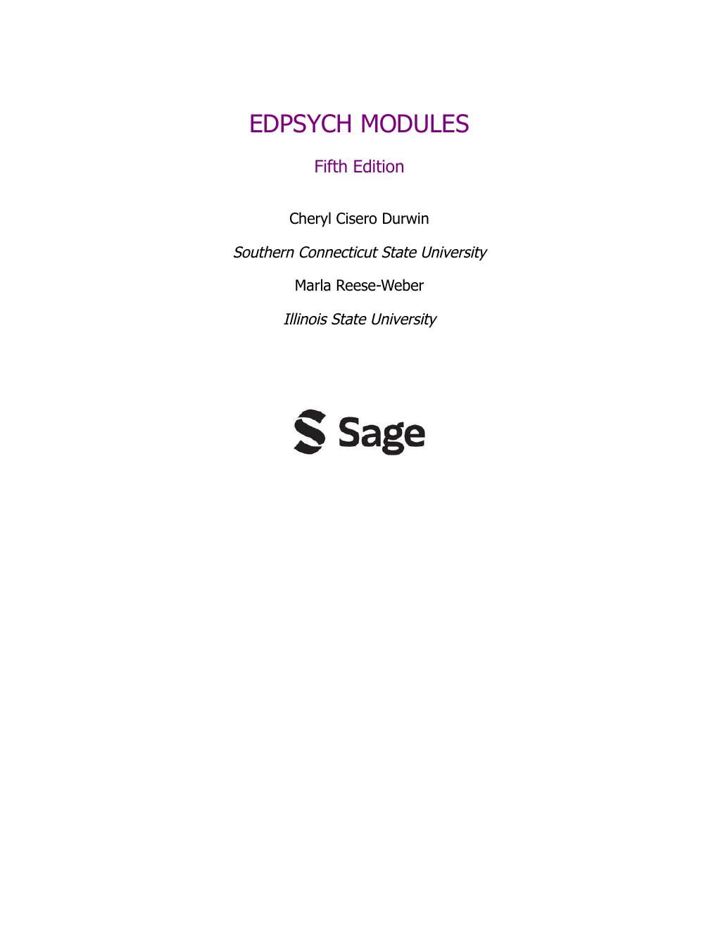 Preview page 3 of EdPsych Modules 5th Edition By Cheryl Cisero Durwin, Marla Reese-Weber