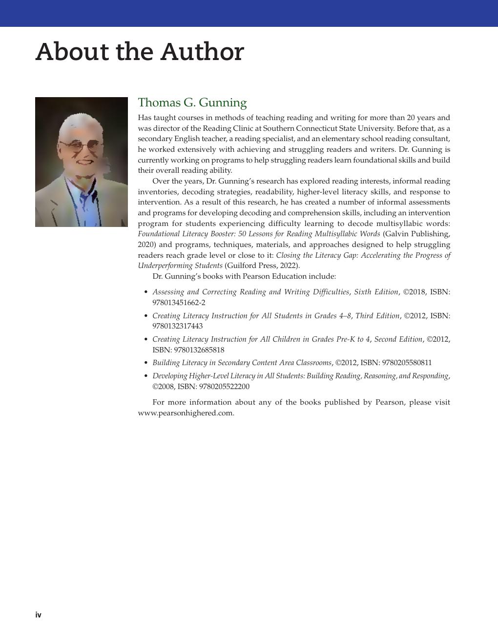 Preview page 5 of Creating Literacy Instruction for All Students 11th Edition By Thomas Gunning