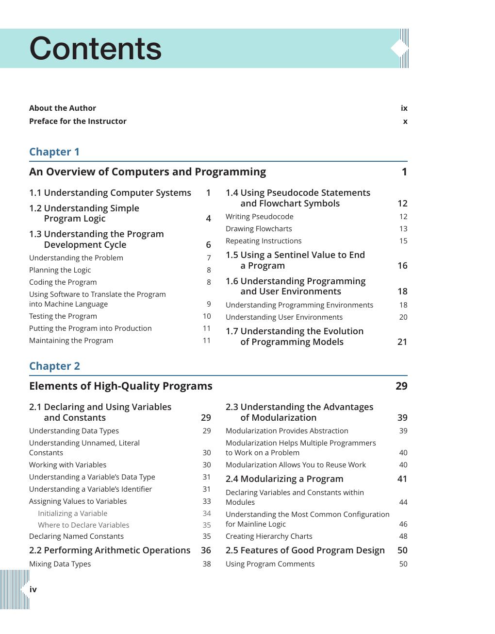 Preview page 5 of Programming Logic and Design 10th Edition By Farrell, Joyce