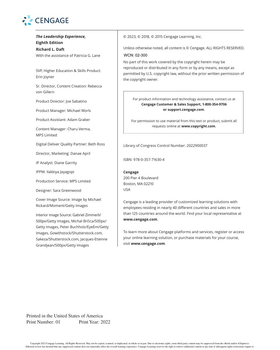 Preview page 4 of The Leadership Experience 8th Edition By Richard Daft eBook PDF