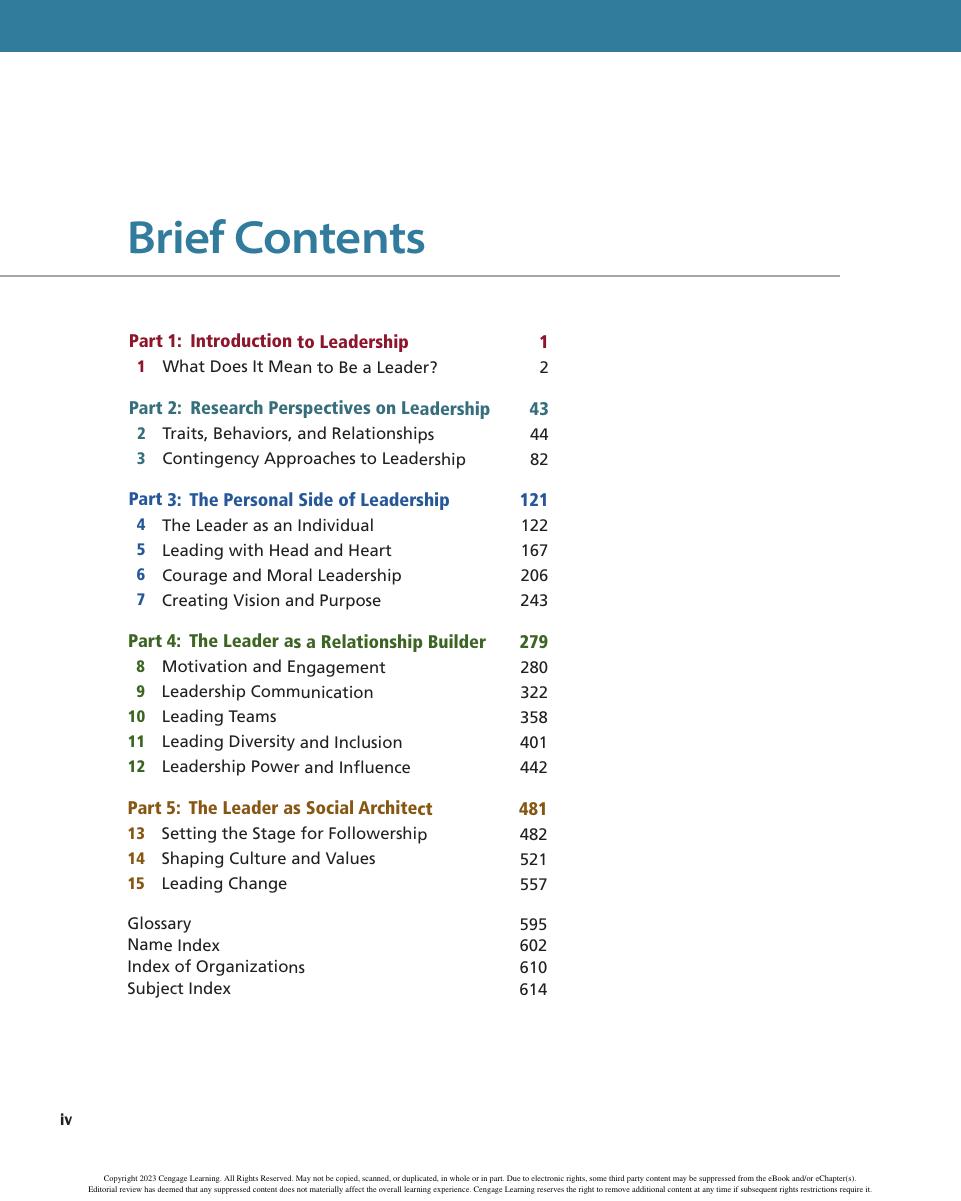 Preview page 6 of The Leadership Experience 8th Edition By Richard Daft eBook PDF