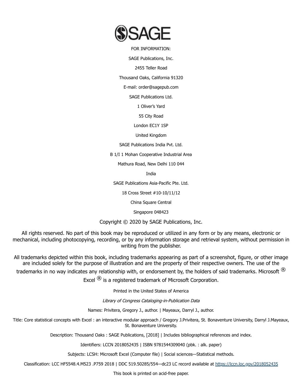 Preview page 7 of EPUB Core Statistical Concepts With Excel An Interactive Modular Approach 1st Edition By Gregory J. Privitera , Darryl J