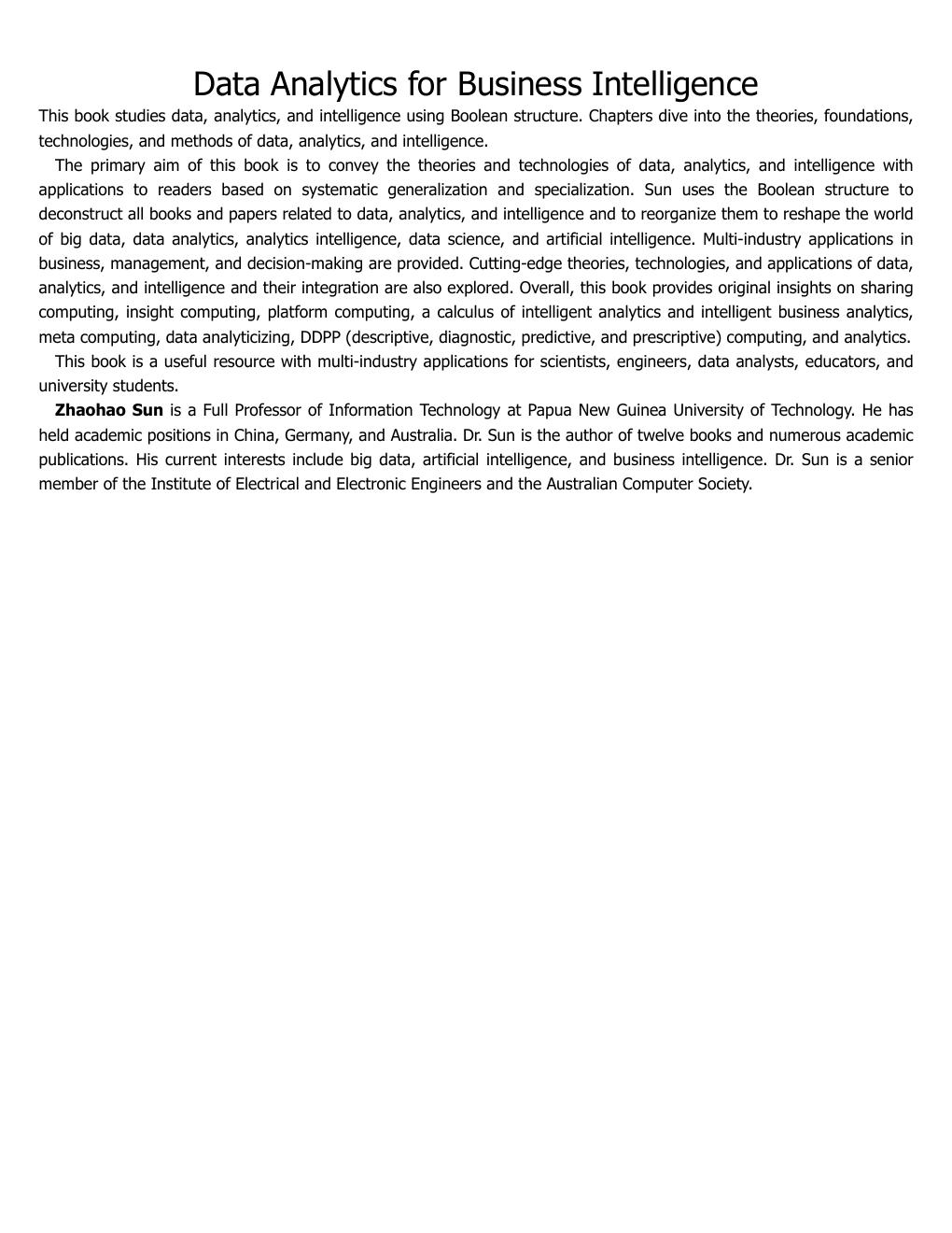 Preview page 4 of EPUB Data Analytics for Business Intelligence 1st Edition By Zhaohao Sun