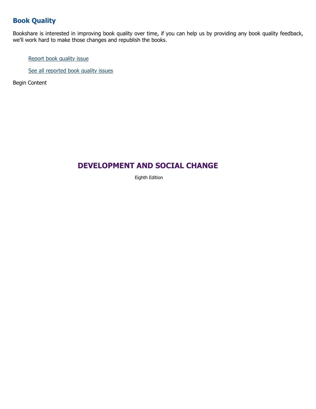 Preview page 4 of EPUB Development and Social Change A Global Perspective 8th Edition By Philip D. McMichael , Heloise Weber